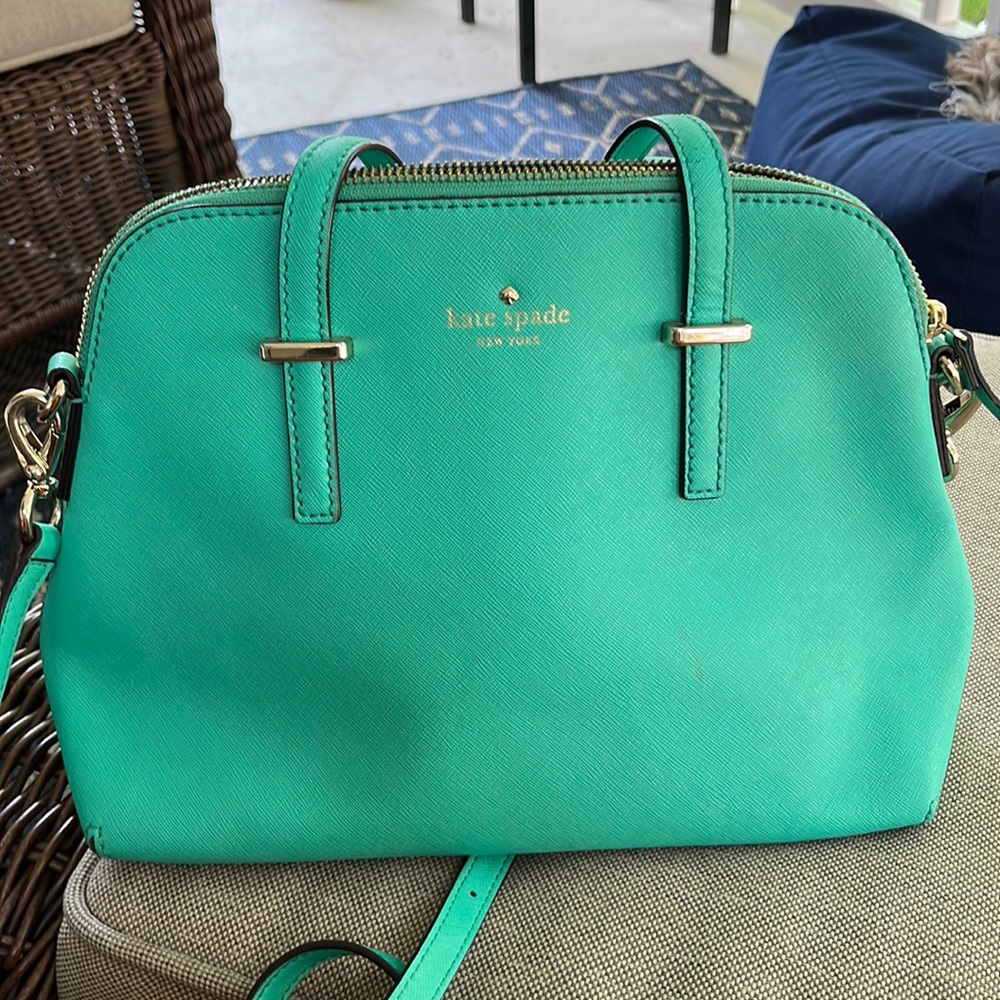 Green Kate Spade bag, great condition!